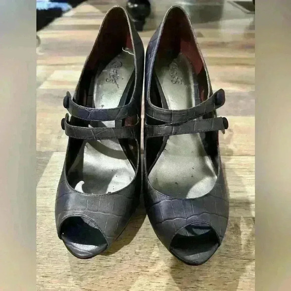 Carlos Santana peeptoe purple heels size size 9 - Picture 3 of 4